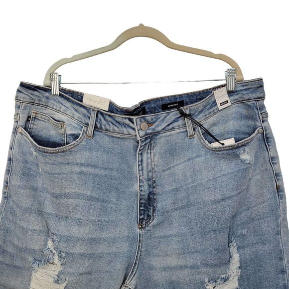 Judy Blue Light Blue Distressed Skinny Jeans - Picture 8 of 10